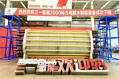 E-series 2000 Nm<sup>3</sup>/h Alkaline Electrolyzer Rolls Off The Production...